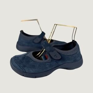 Dansko Edda Mary Jane Sneakers Womens 39 Navy Blue Suede Casual Comfort Shoes